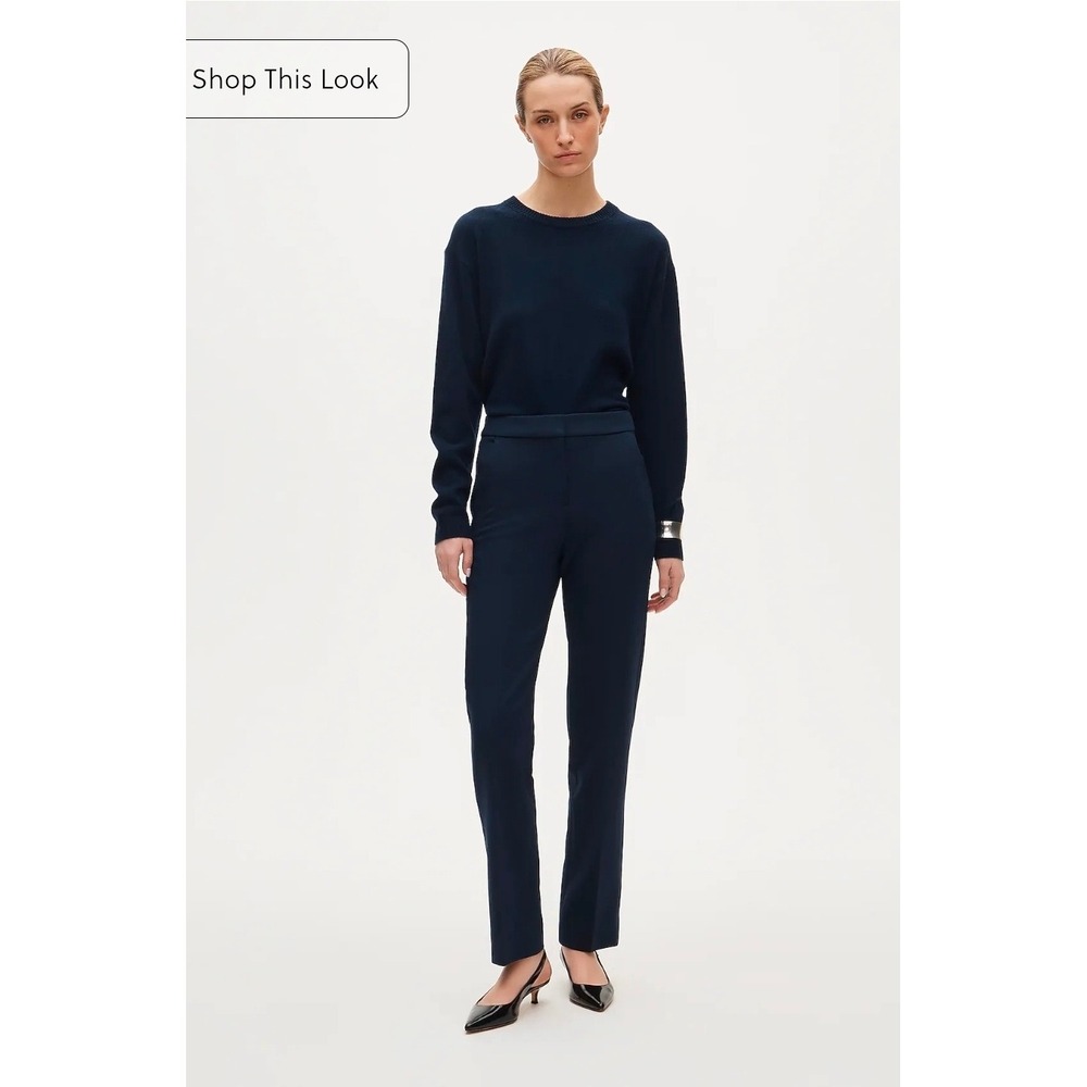 J.Crew Kate Straight Leg Pants Black 12P Petite Stretch Career‎ Trousers